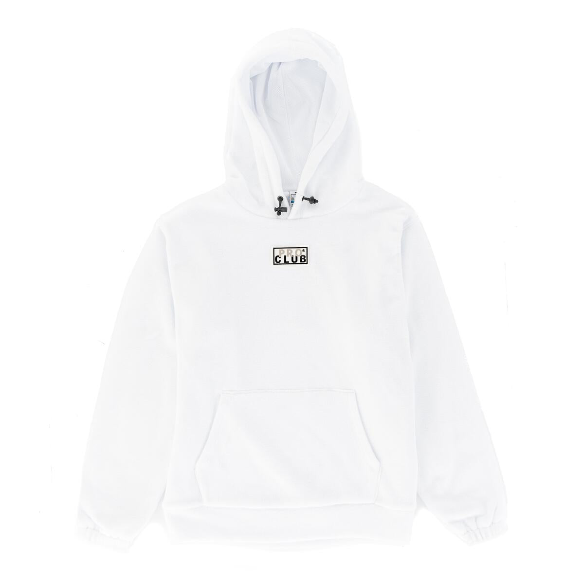 White pro store club hoodie