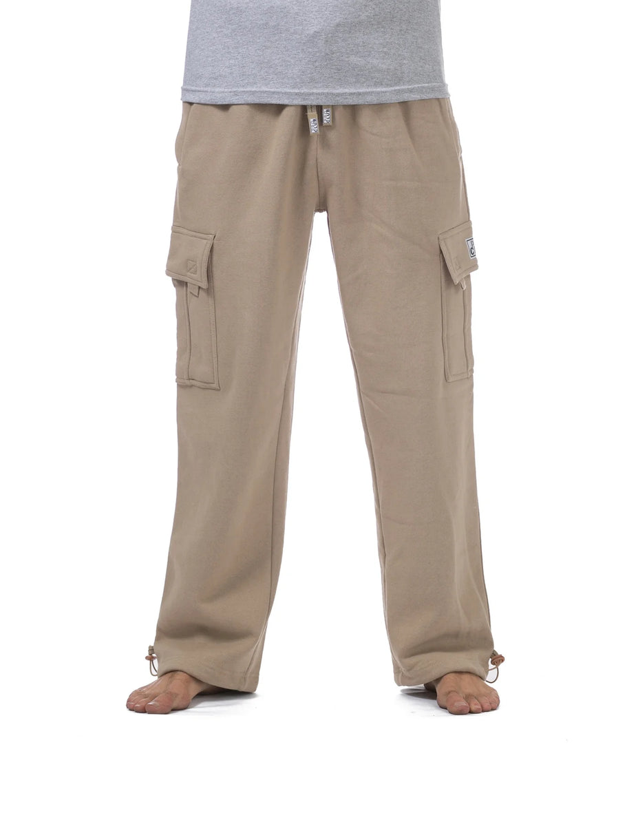 Pro Club Fleece Cargo Pants Khaki Pro camp