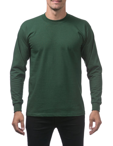 Pro Club Heavy Weight  Long Sleeve T Shirts FOREST GREEN