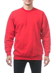 PRO CLUB Heavyweight Crew Neck Fleece Pullover Sweater (13oz) – RED