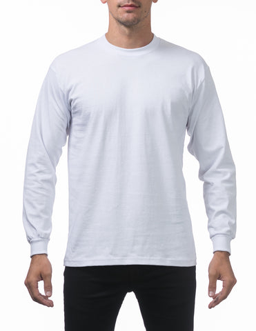 Pro Club Heavy Weight  Long Sleeve T Shirts White