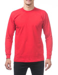 Pro Club Heavy Weight  Long Sleeve T Shirts RED