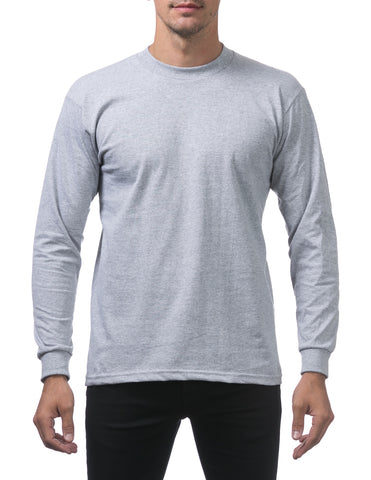 Pro Club Heavy Weight Long Sleeve T-Shirt Light Grey
