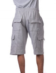 Pro Club Fleece Cargo Shorts Light Grey