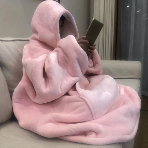 Oversized giant Blanket Hoodie Pink
