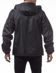 Pro Club Fleece Lined Windbreaker Jacket – BLACK